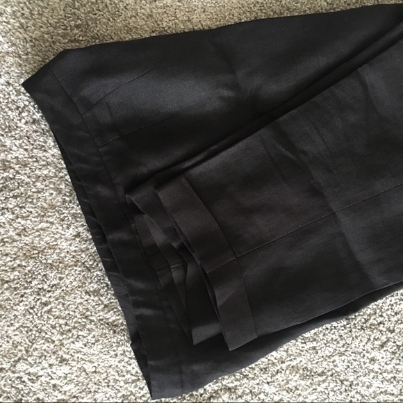 Talbots Linen Pants Cropped Cuffed High Waisted - Picture 7 of 7